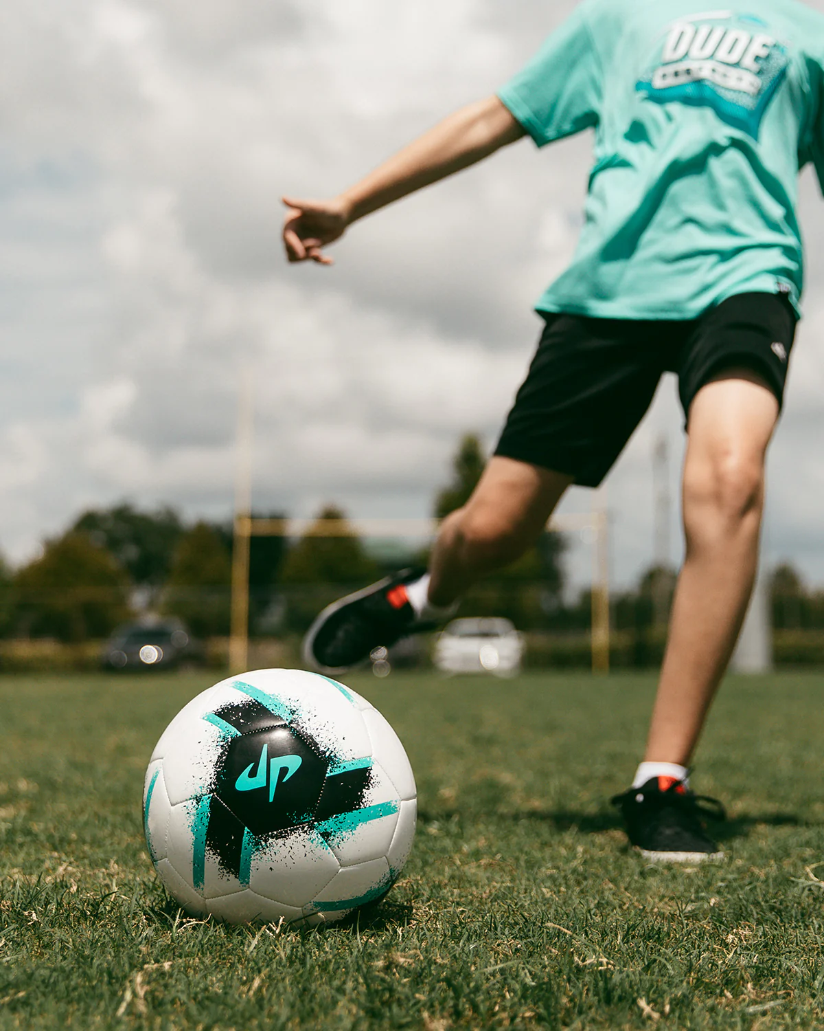 Dude Perfect Official Soccer Ball (White/Black/Mint) - Image 4