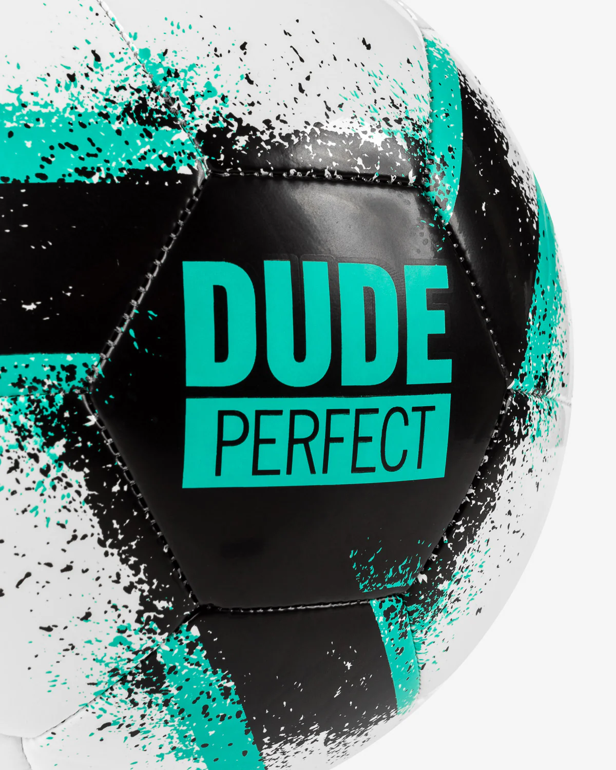 Dude Perfect Official Soccer Ball (White/Black/Mint) - Image 7